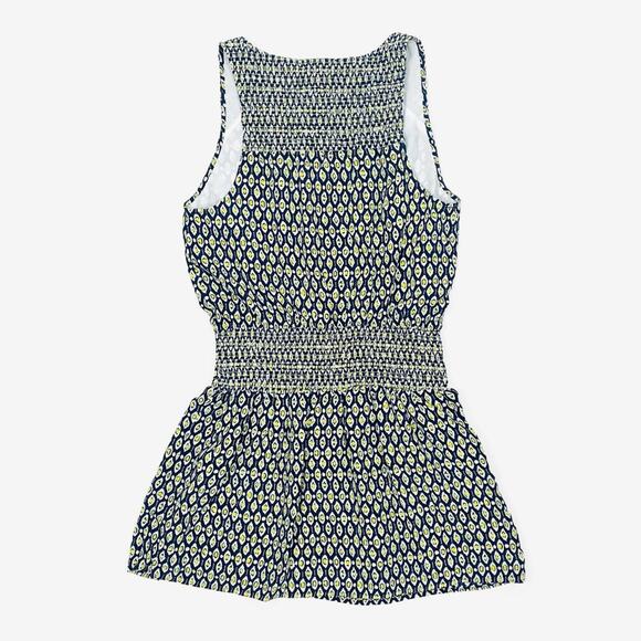 Joie Lawska Mini Dress Medium Blue Silk Geometric Casual Boho Chic Softcore - Picture 6 of 14